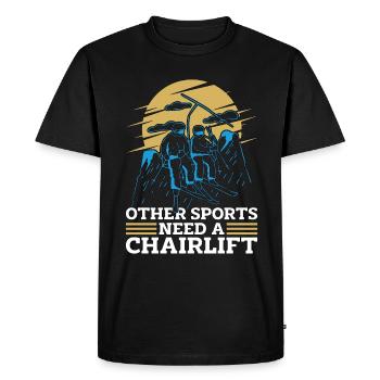 Ski de fond D’autres sports ont besoin de ski de compétition - T-shirt Premium bio Homme - noir - Devant - Nico (187cm)
