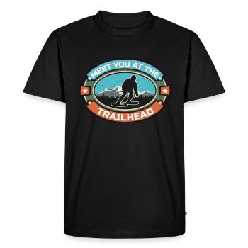 Ski de fond Rendez-vous au Trailhead Ski - T-shirt Premium bio Homme - noir - Devant - Nico (187cm)