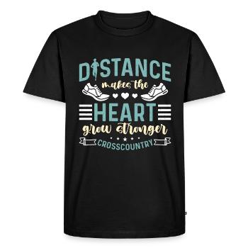 La distance de course de cross-country rend l’athlétique - T-shirt Premium bio Homme - noir - Devant - Nico (187cm)