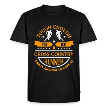 La course de cross-country est assez difficile pour être athlétique - T-shirt Premium bio Homme - noir - Devant - Nico (187cm)