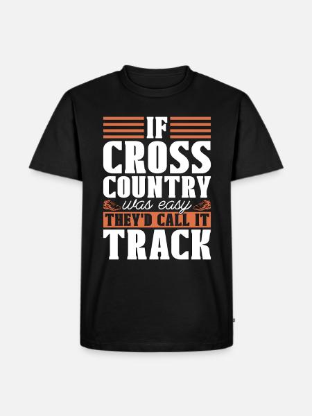 Cross Country Running If Cross Country Was Race - Herre Premium økologisk T-shirt - sort