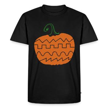 Synthétiseur Citrouille Halloween Synthé - T-shirt Premium bio Homme - noir - Devant - Nico (187cm)