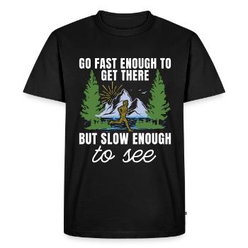 Trail Running Allez assez vite pour Trail Race Randonnée - T-shirt Premium bio Homme - noir - Devant - Nico (187cm)