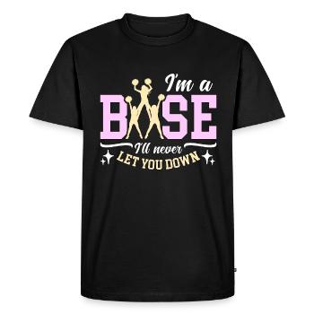 Cheerleading Je suis la base, je ne te laisserai jamais faire de la gymnastique - T-shirt Premium bio Homme - noir - Devant - Nico (187cm)