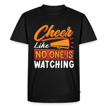 Cheerleading Cheer Like No One Is Cheer Squad - Men's Premium Organic T-Shirt - black - Front - Nico (187cm)