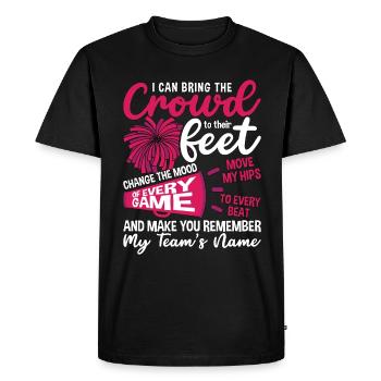 Cheerleading Je peux amener la foule à encourager l’équipe - T-shirt Premium bio Homme - noir - Devant - Nico (187cm)