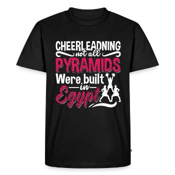 Cheerleading Toutes les pyramides n’ont pas été construites en acclamant - T-shirt Premium bio Homme - noir - Devant - Nico (187cm)