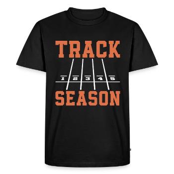 Track And Field Track Season Triathlon Training - Men's Premium Organic T-Shirt - black - Front - Nico (187cm)