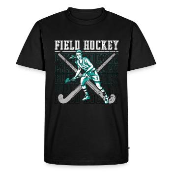 Hockey sur gazon Hockey-balle en salle Gardien de but - T-shirt Premium bio Homme - noir - Devant - Nico (187cm)