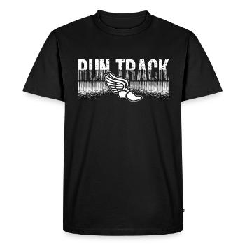 Track And Field Run Track Loves Running Athletic - Men's Premium Organic T-Shirt - black - Front - Nico (187cm)