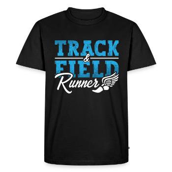 Track And Field Runner Loves Triathlon Sprinting - Men's Premium Organic T-Shirt - black - Front - Nico (187cm)