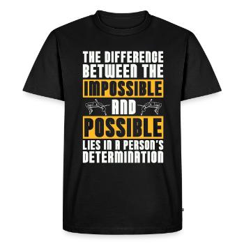 Saut en hauteur La différence entre le saut à la perche - T-shirt Premium bio Homme - noir - Devant - Nico (187cm)