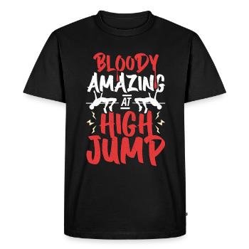 Saut en hauteur sanglant incroyable au saut en longueur - T-shirt Premium bio Homme - noir - Devant - Nico (187cm)