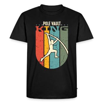 Saut à la perche King Pole Jumper Athlétisme Saut en hauteur - T-shirt Premium bio Homme - noir - Devant - Nico (187cm)