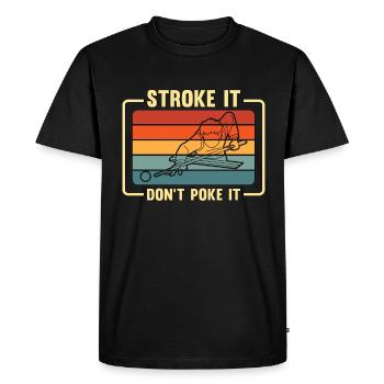 Cue Sports Stroke It Don't Poke It Retro Billiards - Men's Premium Organic T-Shirt - black - Front - Nico (187cm)