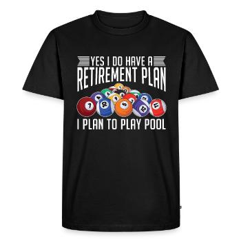 Cue Sports Yes I Do Have A Retirement Plan Snooker - Men's Premium Organic T-Shirt - black - Front - Nico (187cm)