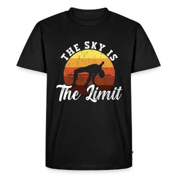 Saut à la perche Le ciel est la limite Saut de saut Pôle - T-shirt Premium bio Homme - noir - Devant - Nico (187cm)