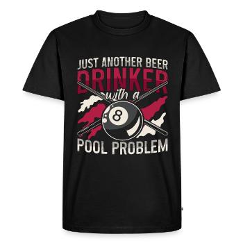 Cue Sports Just Another Beer Drinker With Snooker - Men's Premium Organic T-Shirt - black - Front - Nico (187cm)