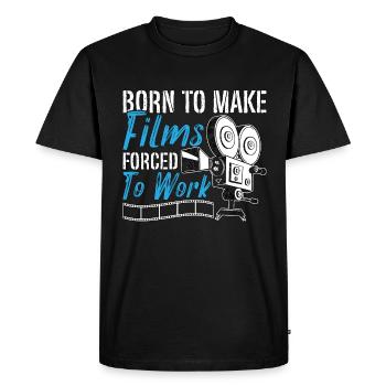Réalisateur né pour faire des films Réalisateur de films - T-shirt Premium bio Homme - noir - Devant - Nico (187cm)
