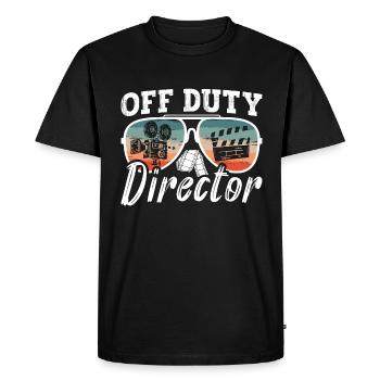 Réalisateur Off Duty Director Retro Video Editor - T-shirt Premium bio Homme - noir - Devant - Nico (187cm)