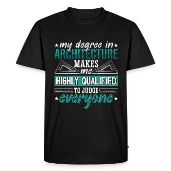Architecture My Degree In Architecture Engineering - Men's Premium Organic T-Shirt - black - Front - Nico (187cm)