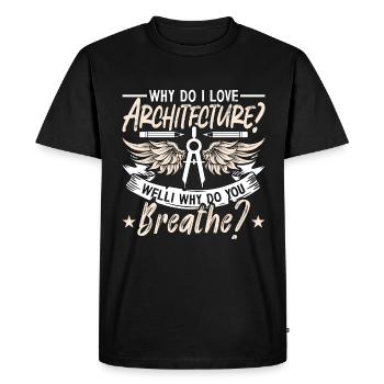 Architecture Why Do I Love Architecture Buildings - Men's Premium Organic T-Shirt - black - Front - Nico (187cm)