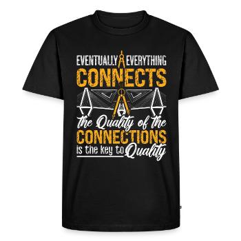 Finalement, tout relie les architectes constructeurs - T-shirt Premium bio Homme - noir - Devant - Nico (187cm)
