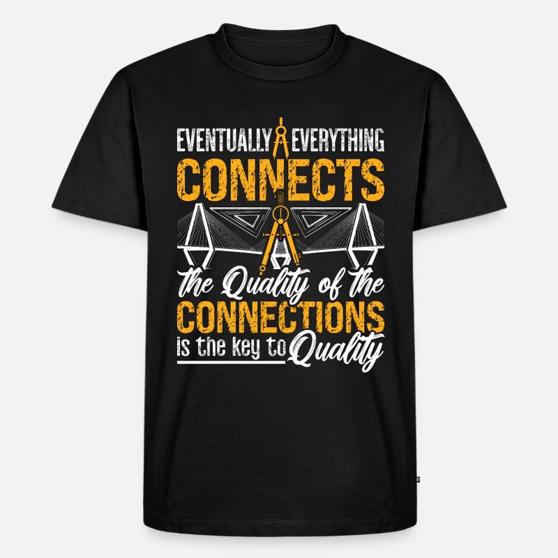 Eventually Everything Connects Builder Architects - Männer Premium Bio T-Shirt - Schwarz