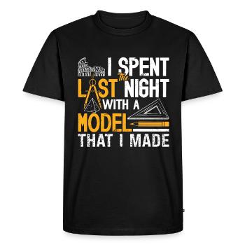 Architecture I Spent The Night With Architectural - Men's Premium Organic T-Shirt - black - Front - Nico (187cm)