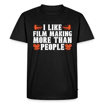 Cinéma J’aime faire plus de film Réalisateur de caméra - T-shirt Premium bio Homme - noir - Devant - Nico (187cm)
