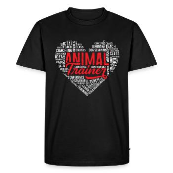 Animal Trainer Heart Veterinarian Animal Trainers - Men's Premium Organic T-Shirt - black - Front - Nico (187cm)