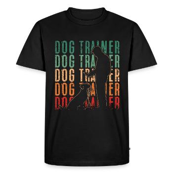 Animal Trainer Dog Trainer Retro Zookeeper Pet - T-shirt Premium bio Homme - noir - Devant - Nico (187cm)