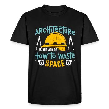 Architecture Is The Art Of How To Architectural - Men's Premium Organic T-Shirt - black - Front - Nico (187cm)