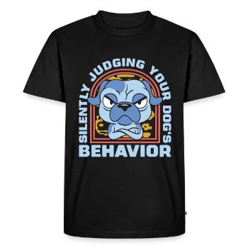 Animal Trainer Silently Judging Your Animal Rescue - Men's Premium Organic T-Shirt - black - Front - Nico (187cm)