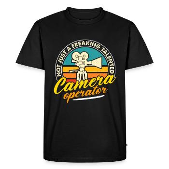 Camera Operator Not Just A Freaking Video Producer - Men's Premium Organic T-Shirt - black - Front - Nico (187cm)