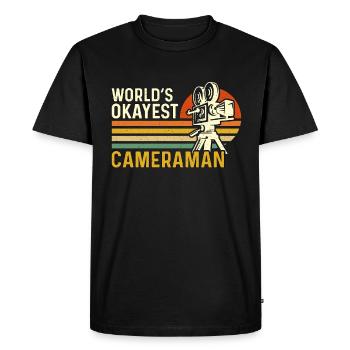 Caméraman Le meilleur caméraman rétro du monde - T-shirt Premium bio Homme - noir - Devant - Nico (187cm)