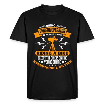 Being A Camera Operator Is Films Camera Operator - Men's Premium Organic T-Shirt - black - Front - Nico (187cm)