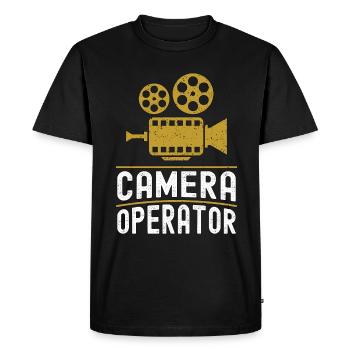 Camera Operator Movie Maker Video Shoots Cameraman - Men's Premium Organic T-Shirt - black - Front - Nico (187cm)