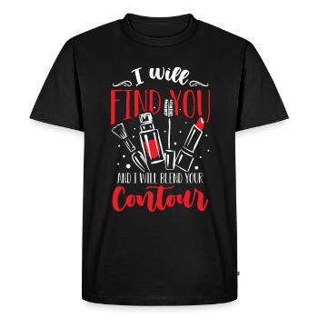 Maquilleur Je te trouverai et moi Cosmétologue - T-shirt Premium bio Homme - noir - Devant - Nico (187cm)