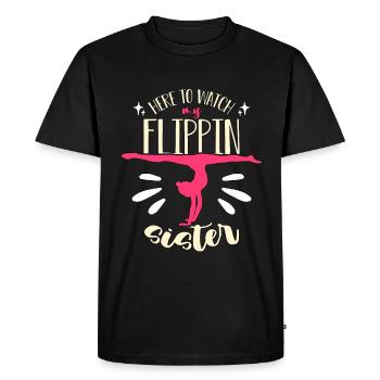 Contorsion ici pour regarder ma gymnastique acrobatique - T-shirt Premium bio Homme - noir - Devant - Nico (187cm)