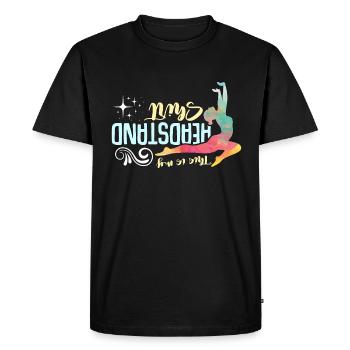 Contorsion Ceci est ma gymnastique de chemise handstand - T-shirt Premium bio Homme - noir - Devant - Nico (187cm)