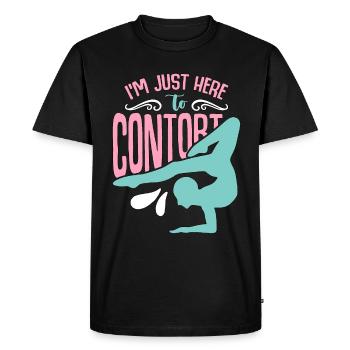 Contorsion Je suis juste là pour contorsionner la gymnastique - T-shirt Premium bio Homme - noir - Devant - Nico (187cm)