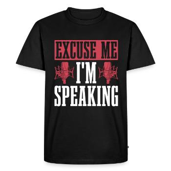 Doubleur Excusez-moi, je parle Doublage - T-shirt Premium bio Homme - noir - Devant - Nico (187cm)
