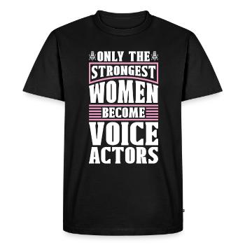 Acteur de doublage seulement Les femmes les plus fortes Art de la voix - T-shirt Premium bio Homme - noir - Devant - Nico (187cm)