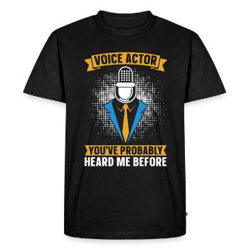 Acteur de doublage Vous m’avez probablement entendu Doublage - T-shirt Premium bio Homme - noir - Devant - Nico (187cm)
