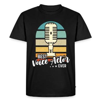 Acteur de doublage Meilleur acteur de doublage Jamais Retro Annonceur - T-shirt Premium bio Homme - noir - Devant - Nico (187cm)