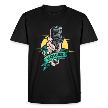 Acteur de doublage Je fais des voix et des émotions Doublage - T-shirt Premium bio Homme - noir - Devant - Nico (187cm)