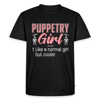 Puppetry Girl Like A Normal Girl But Ventriloquist - T-shirt Premium bio Homme - noir - Devant - Nico (187cm)