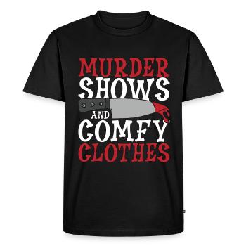 Detective Murder Shows And Comfy Investigator Cop - Men's Premium Organic T-Shirt - black - Front - Nico (187cm)