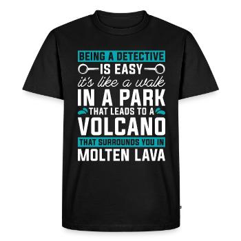 Detective Being A Detective Is Easy Investigation - Men's Premium Organic T-Shirt - black - Front - Nico (187cm)
